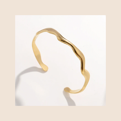 Golden Ripple Cuff