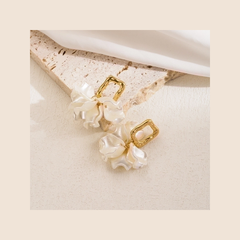 Ivory Ruffles Earrings